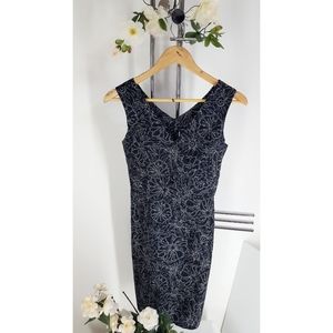 Vintage 🔥Gap Summer Dress💋BW Floral | Cotton| Knee Length| Pencil Dress